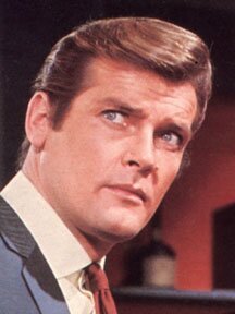 Roger Moore as The Saint.